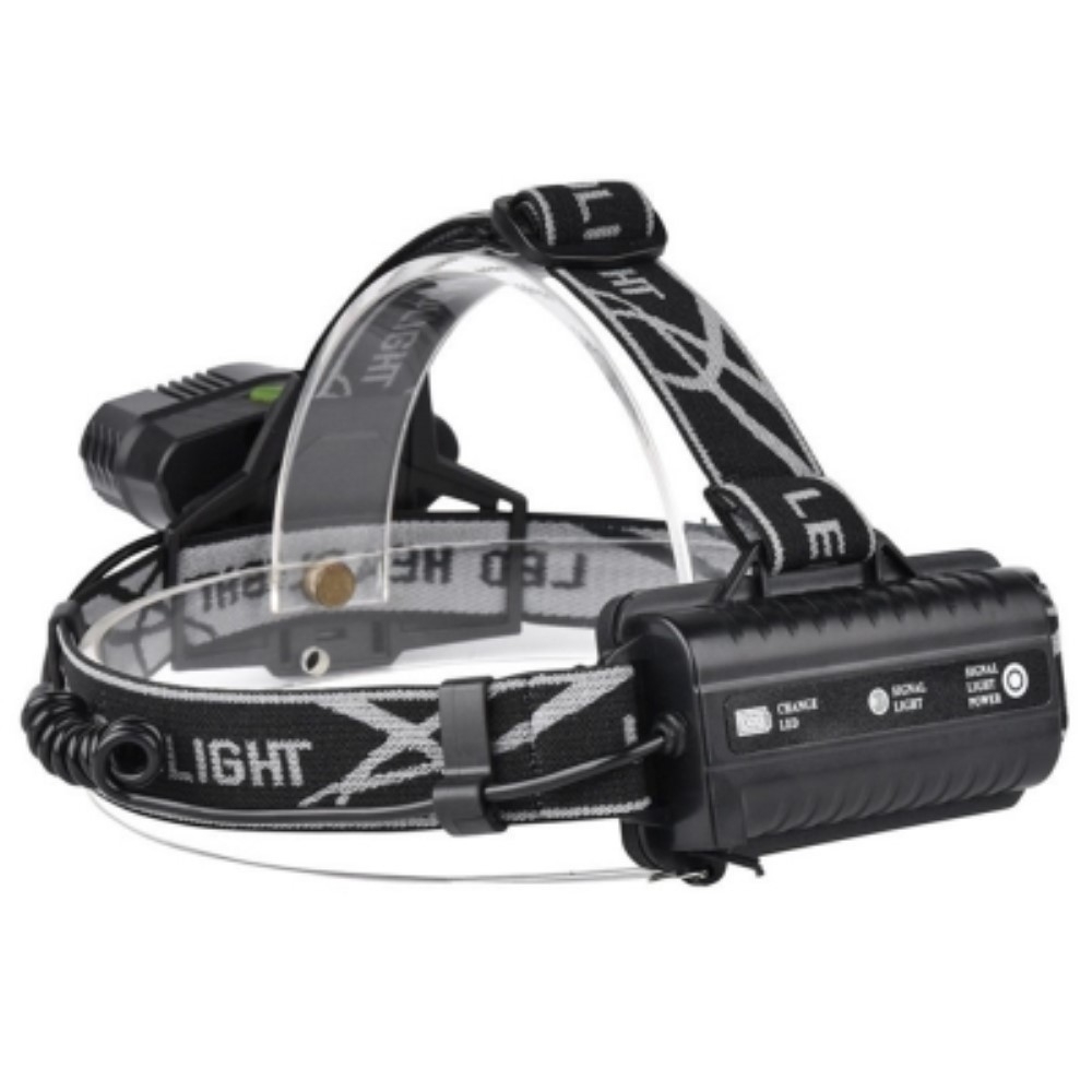 5-fach LED Outdoor Stirnlampe Kopflampe zum Wandern / Joggen / Radfahren (5000 Lumen) - Schwarz