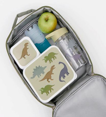 A Little Lovely Company Kühltasche - Grün m. Dinosaur