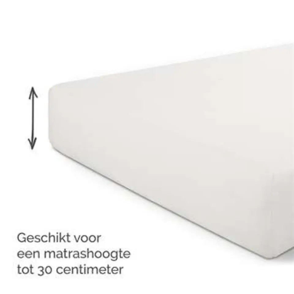 Byrklund - Hoeslaken Katoen - 140x200 cm - Off White