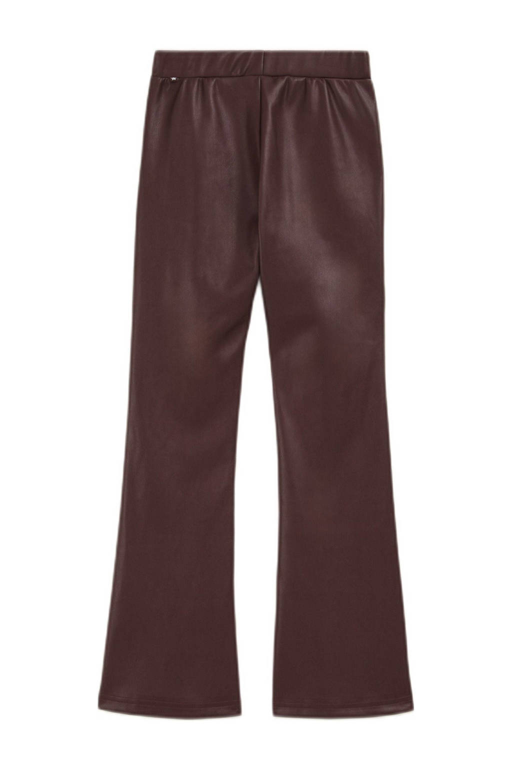 WE Fashion imitatieleren broek bruin