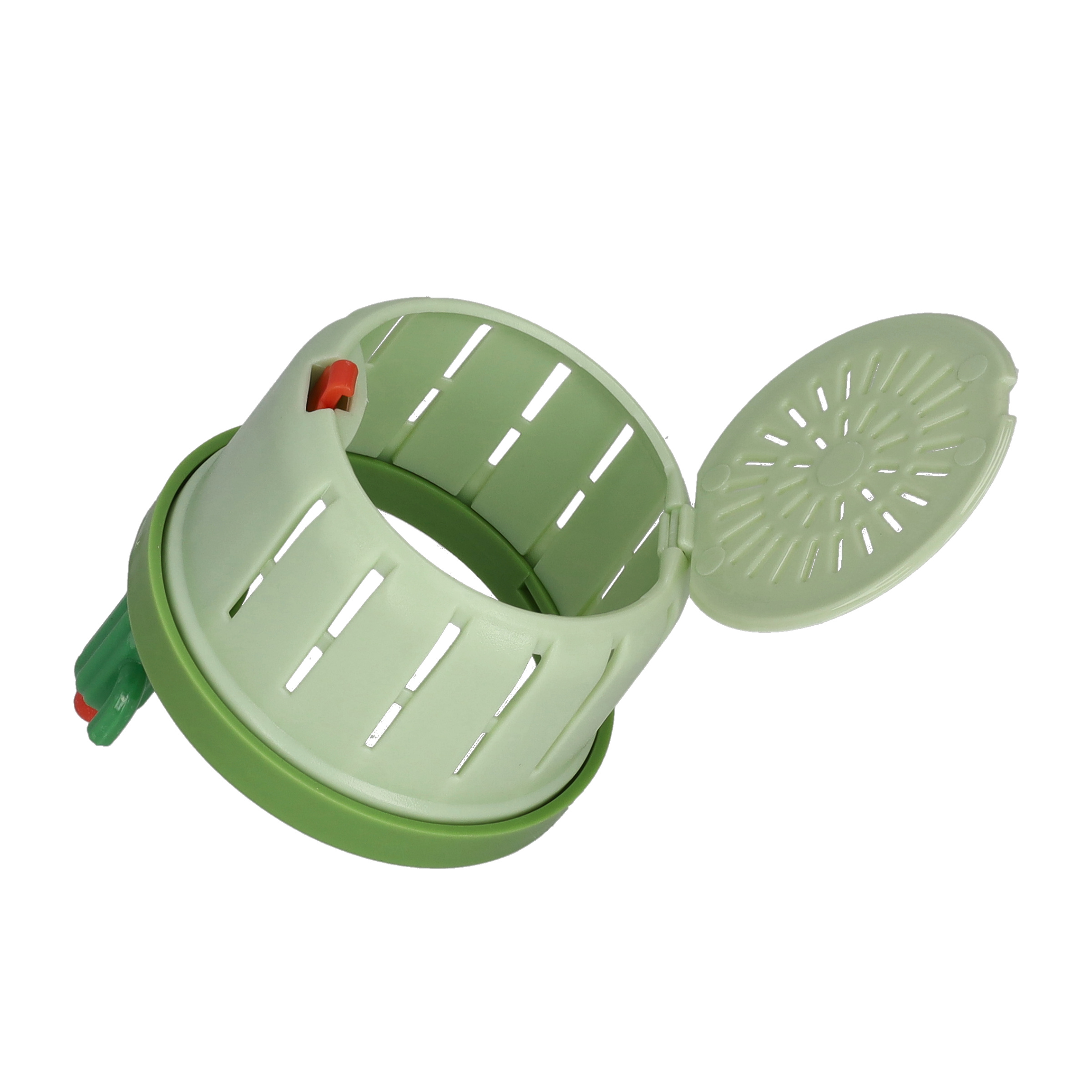 (Ø68x5mm) Kaktus Abfluss Haarfänger Abflusssieb mit Klappöffnung für Küche / Badezimmer - Grün
