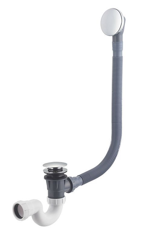 Mueller Luxe badplug-overloopcombinatie   klikwaste chroom