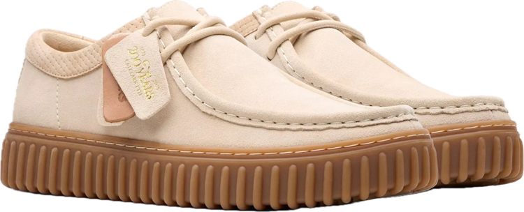 Clarks Torhill Lo ecru suede