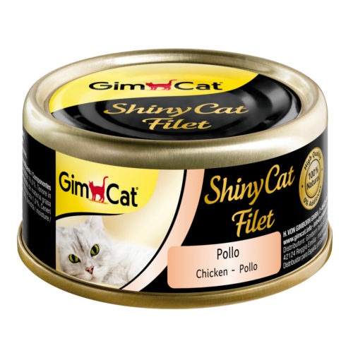 GimCat Frango em Filé Brilhante em Lata para Gatos