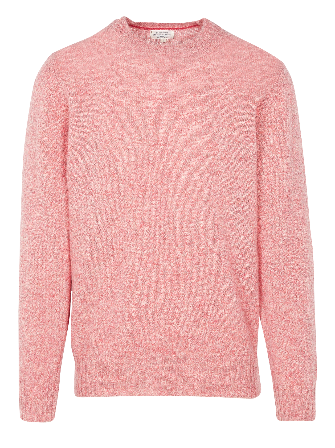 SHETLAND CREW - Pull col rond regular-fit en laine vierge| Rose