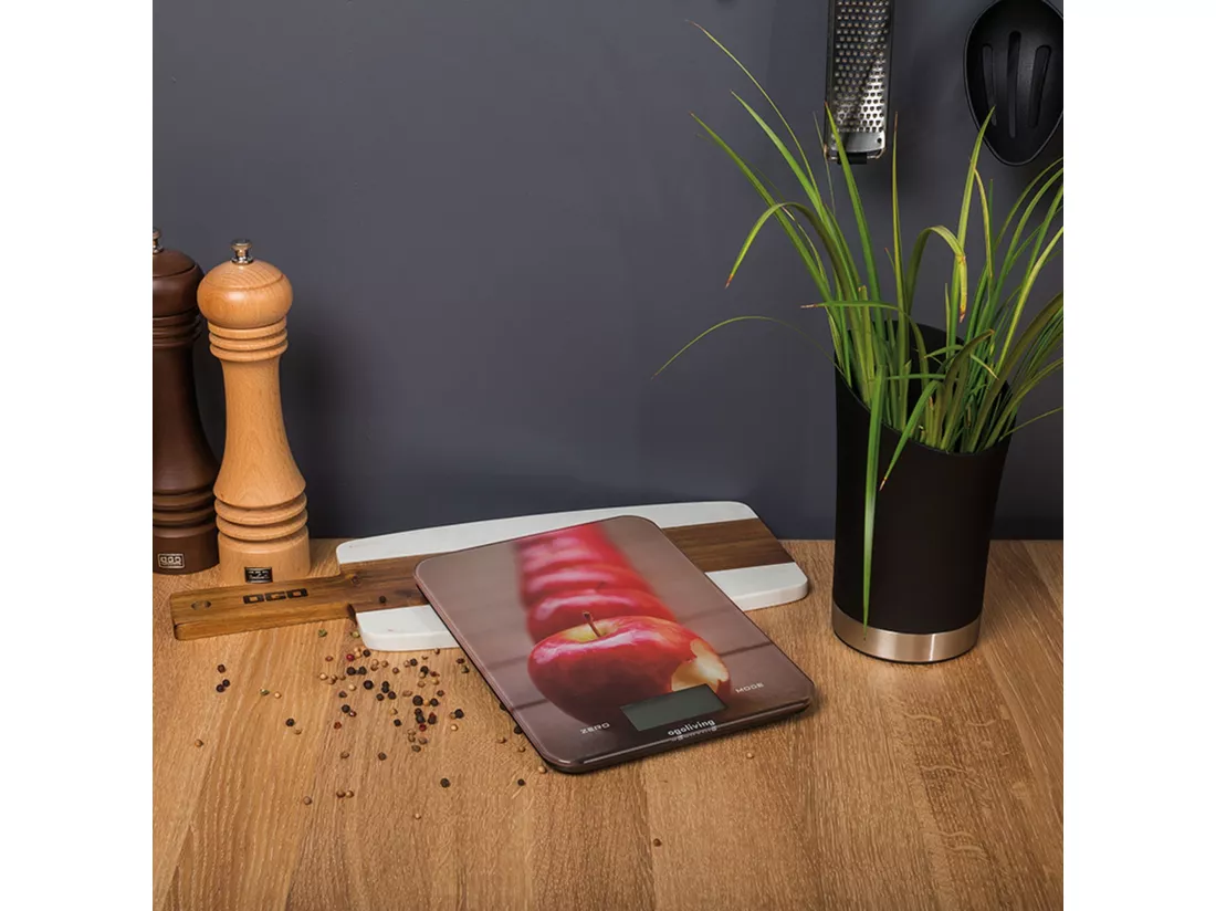 Ogo Living - Balance De Cuisine Electronique Decor Pommes 5kg 1g