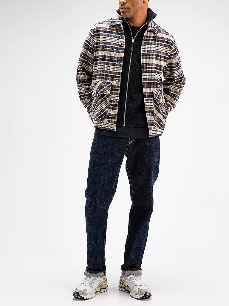BUTCHER OF BLUE Overshirt FOLSUM BROWN CHECK braun