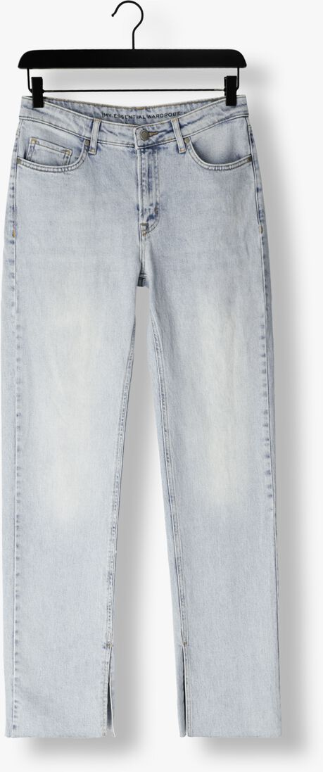 MY ESSENTIAL WARDROBE lichtblauwe my essential wardrobe straight leg jeans daisymw 139 high straight slit