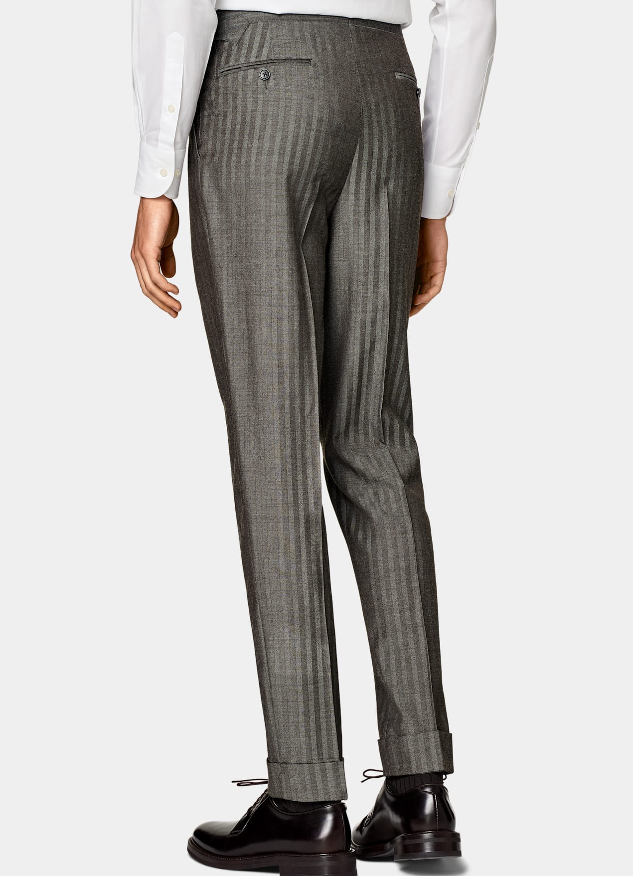 Costume Havana coupe Tailored taupe à chevrons