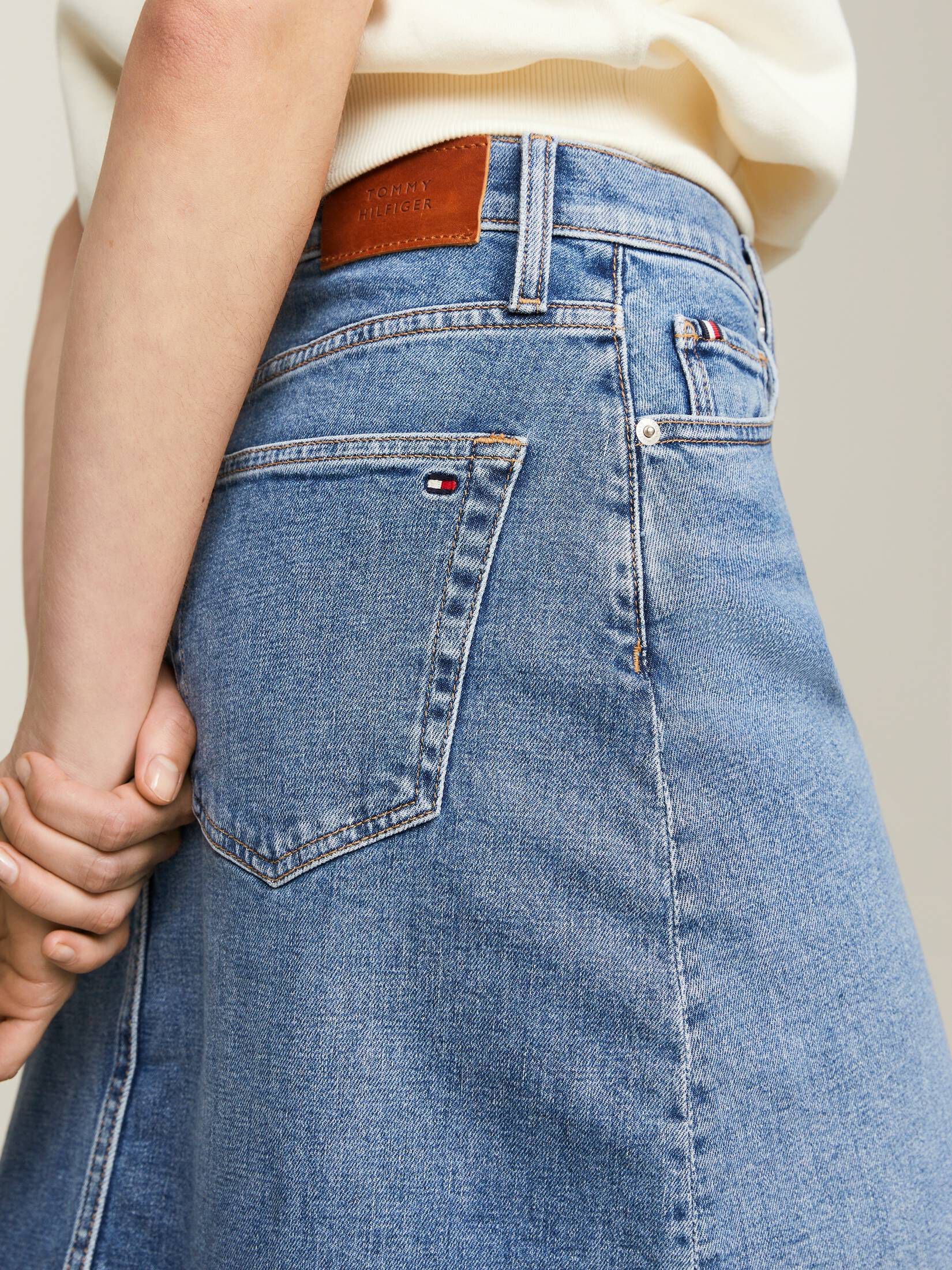 Tommy Hilfiger| Damen Jeansrock DNM A-LINE SKIRT