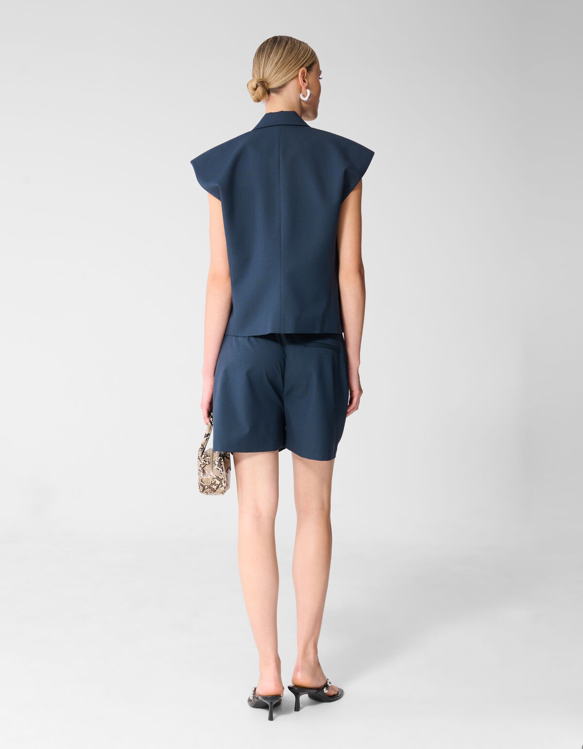 Ruiten Gilet Donkerblauw