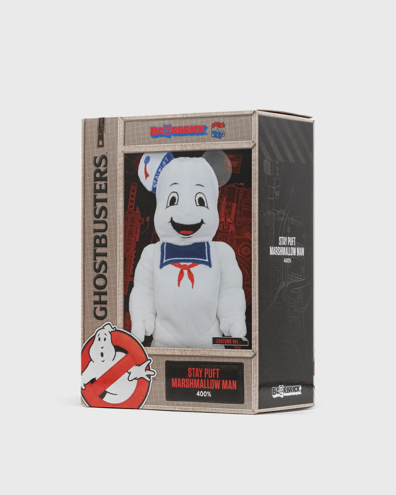 MEDICOM BEARBRICK 400% GHOSTBUSTERS STAY PUFT MARSHMALLOW MAN COSTUME VERSION