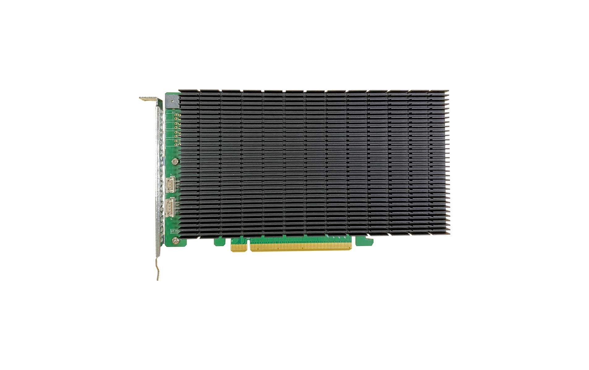 RAID-Controller SSD7104 4x M.2 NVMEx4v3, PCI-Ex16<br>Highpoint SSD7104 - PCIe 3.0 x16 4x M.2 RAID Controller mit lüfterloser Kühlung