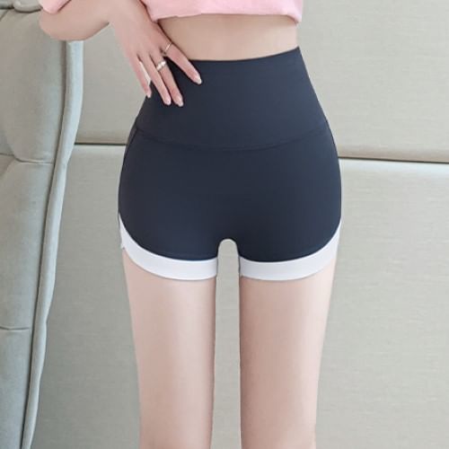 Bolgivy - Fietsbroek met hoge taille en contrasterende afwerking