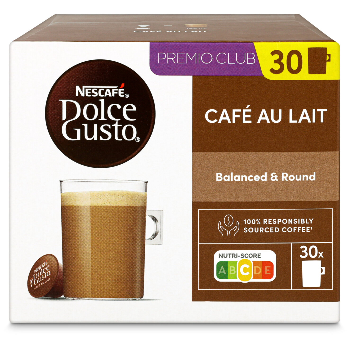 Nescafé Dolce Gusto Café Au Lait 30 Kapseln