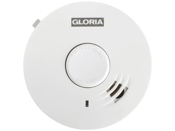 Gloria R-10 002518.0015 røykvarsler inkl. 10 års batteridrevet batteri (002518.0015)