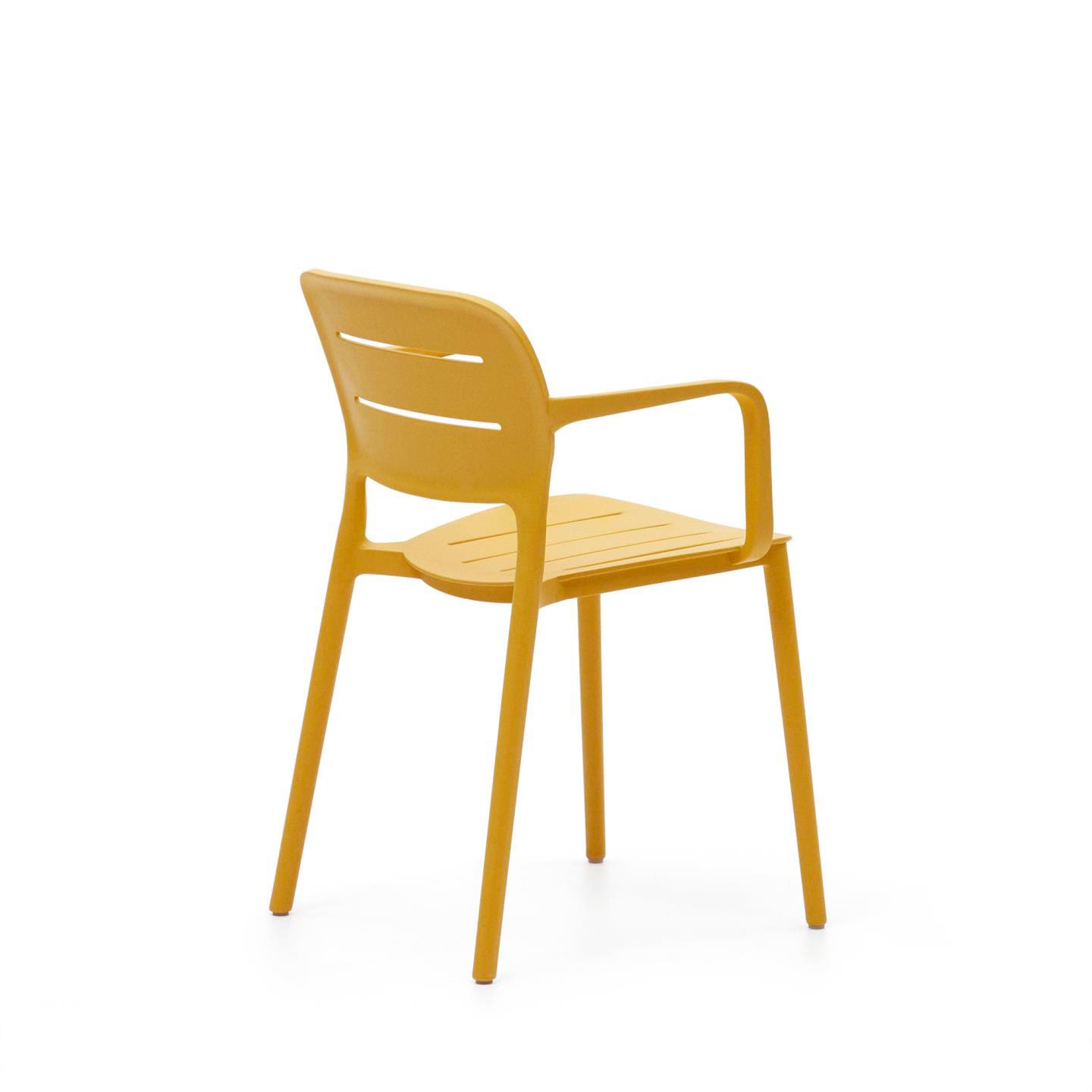Kave Home Stapelstuhl Garten MORELLA 4er Set senfgelb