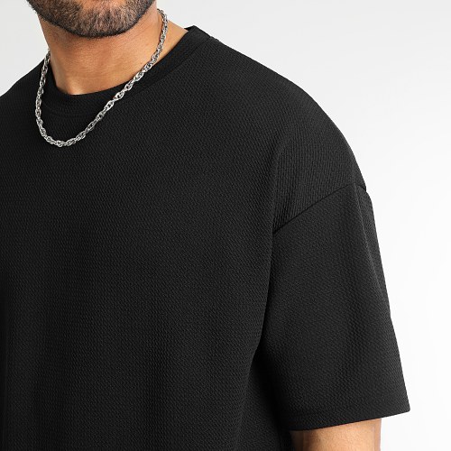 Lot De 2 Tee Shirts Oversize Large 1070521 Blanc Noir