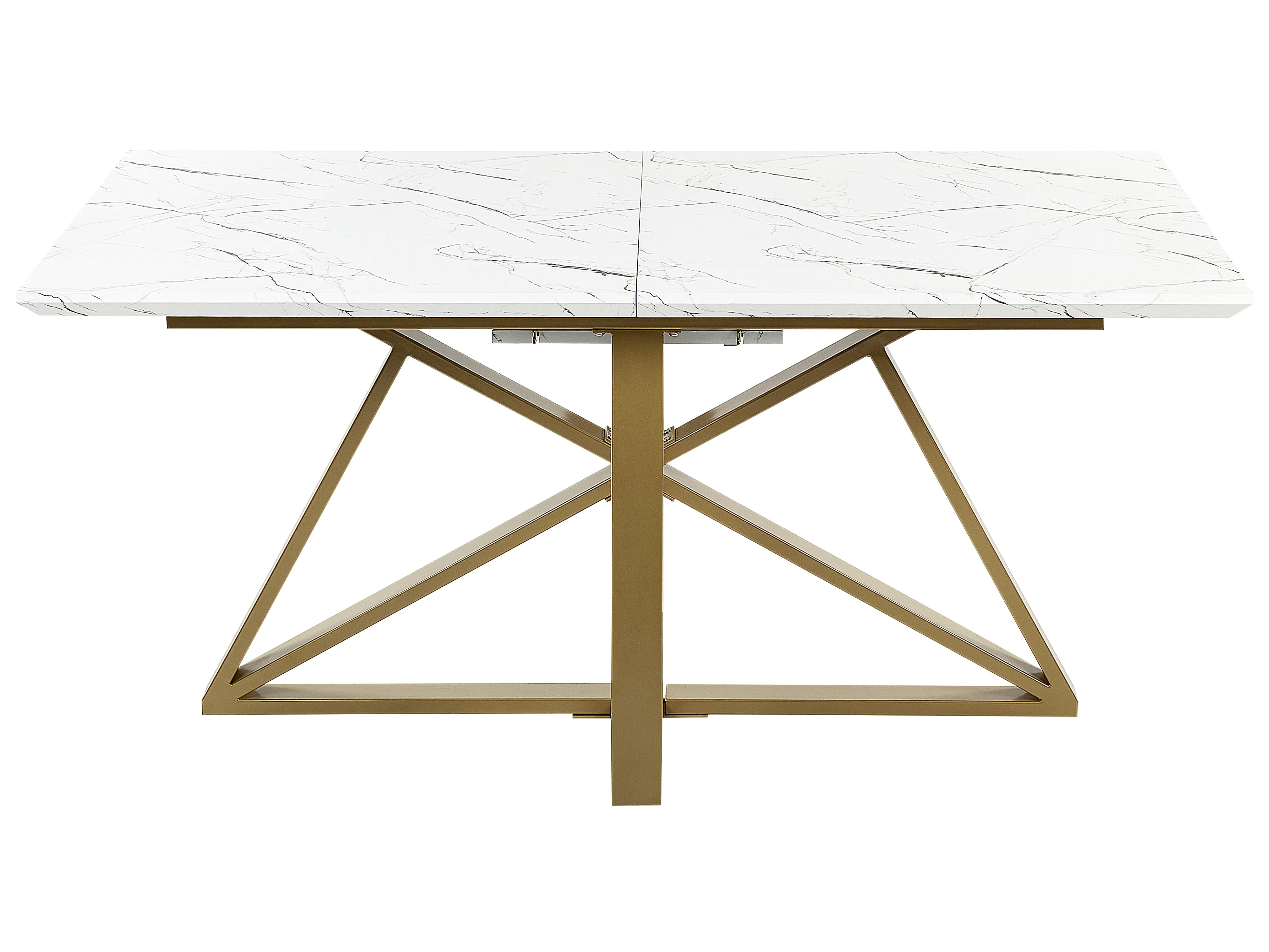 Eettafel uitschuifbaar MAXIMUS Wit marmer 90 cm 160/200 cm
