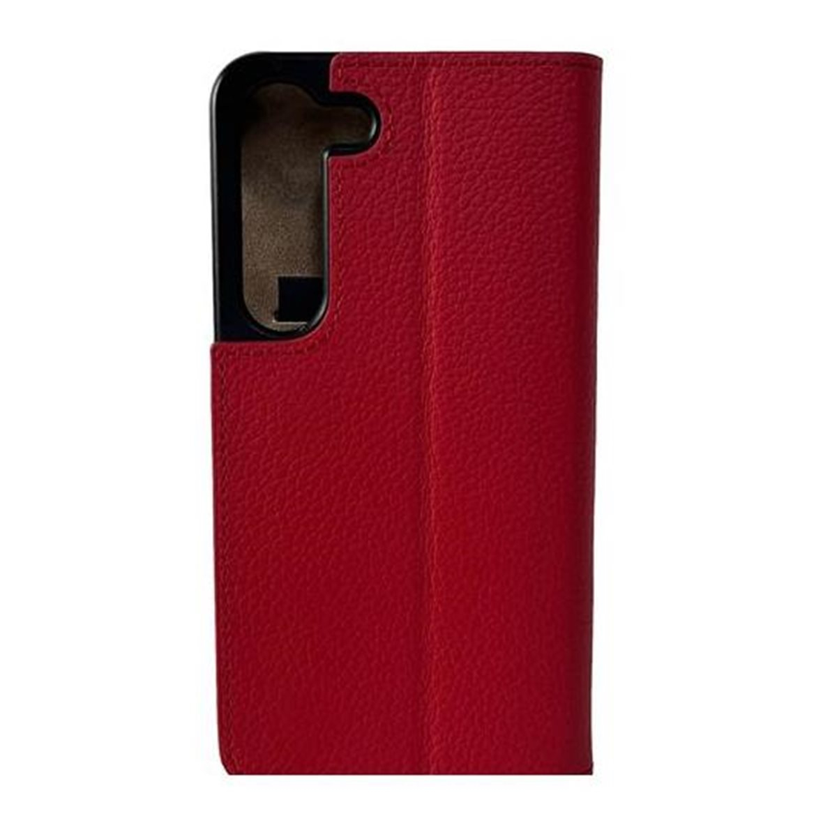 Samsung Galaxy S23 5G Echtleder Book Case Tasche Flip Cover Hand Made (MARCS23-M04) - Molten Lava (Rot)