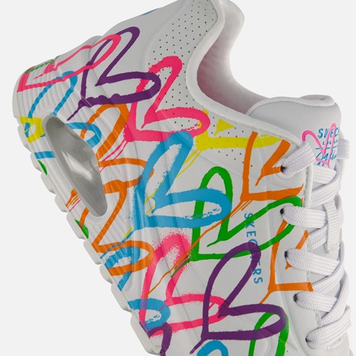 Skechers Uno Highlight Love Sneakers wit