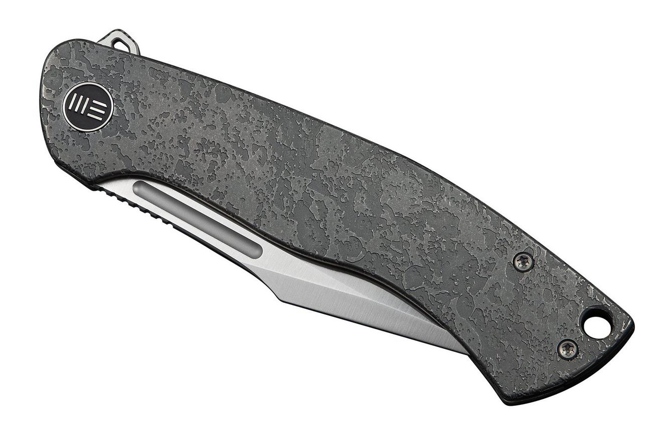 WE Knife Essential Knight WE24003-3 Satin Böhler M390, Etched Gray Titanium, zakmes, Jason Knight design