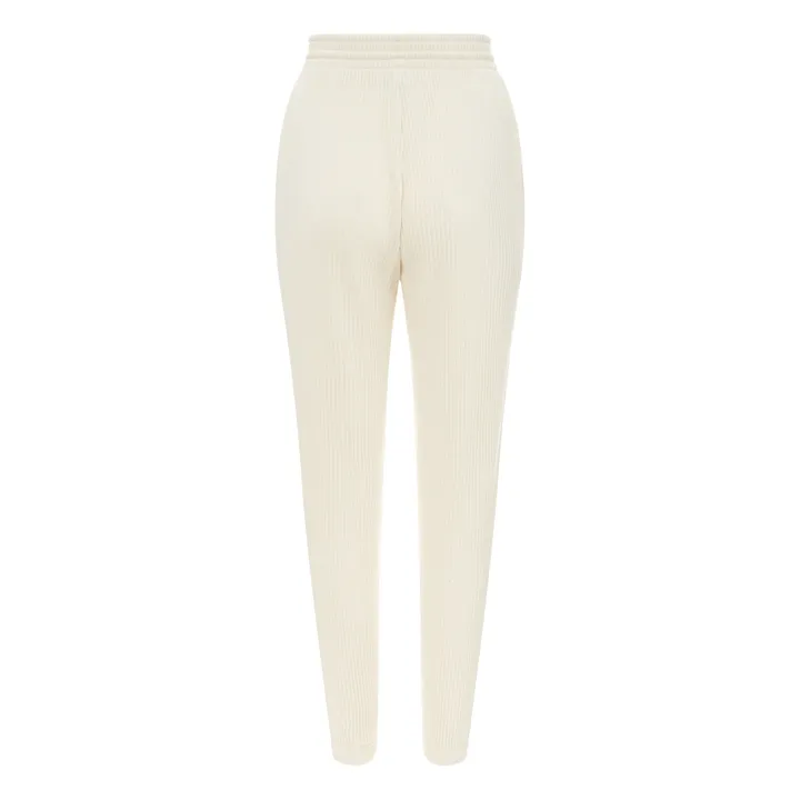 Baserange Jogger Côtelé Coton Bio | Blanc cassé
