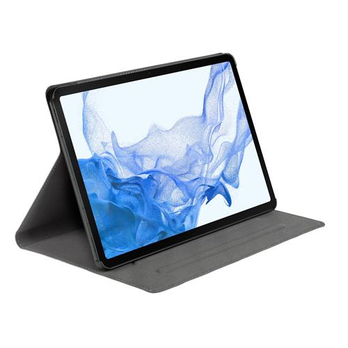 Samsung Galaxy Tab S8 EasyClick 2.0 Leder Tasche Smart Case Flip Cover Hülle mit Aufsteller   S-Pen Halterung (V11T62C1) - Schwarz