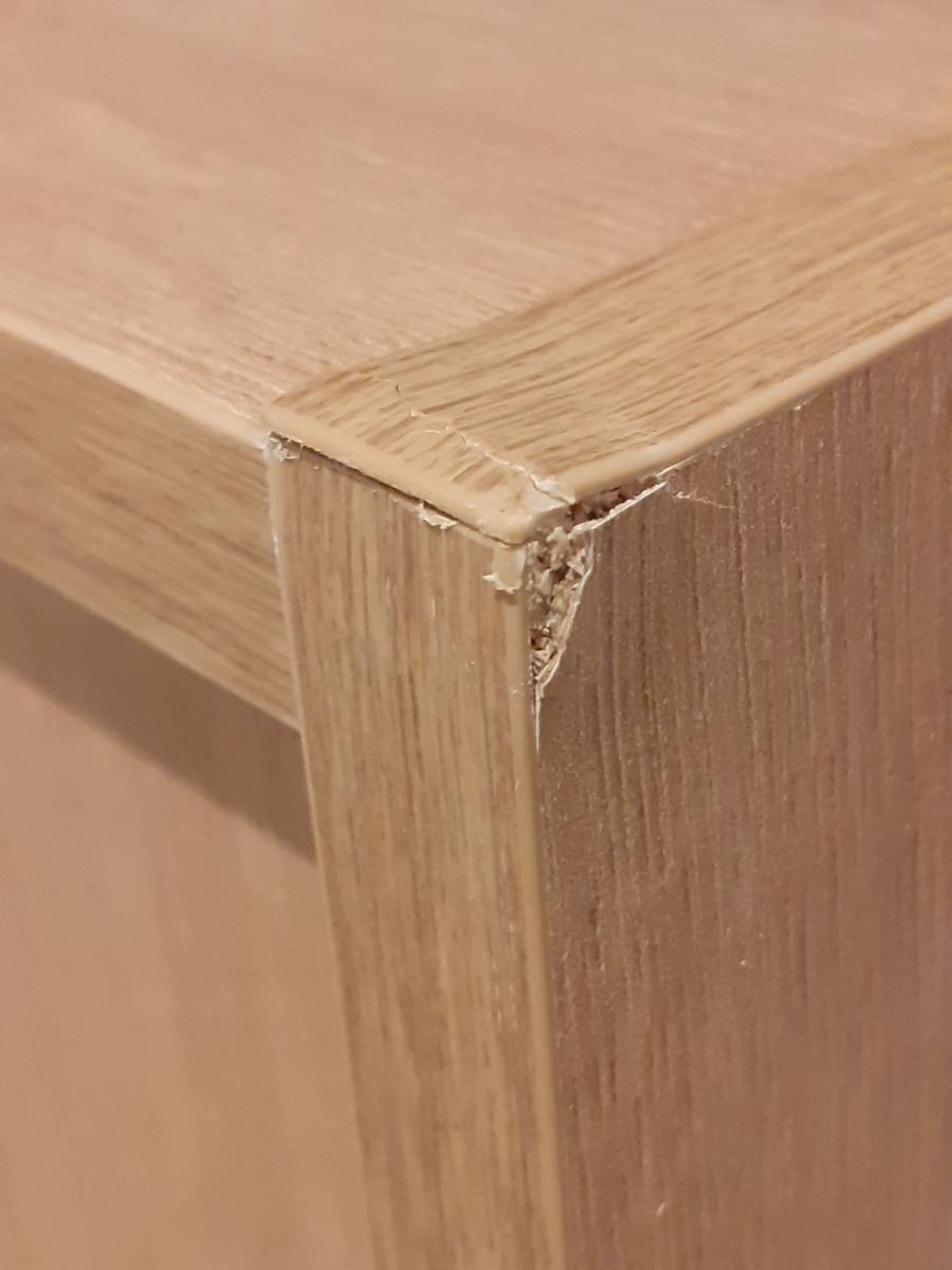 SCHADEMODEL: Muebles Resh badkamer kolomkast eiken 30x24x140cm