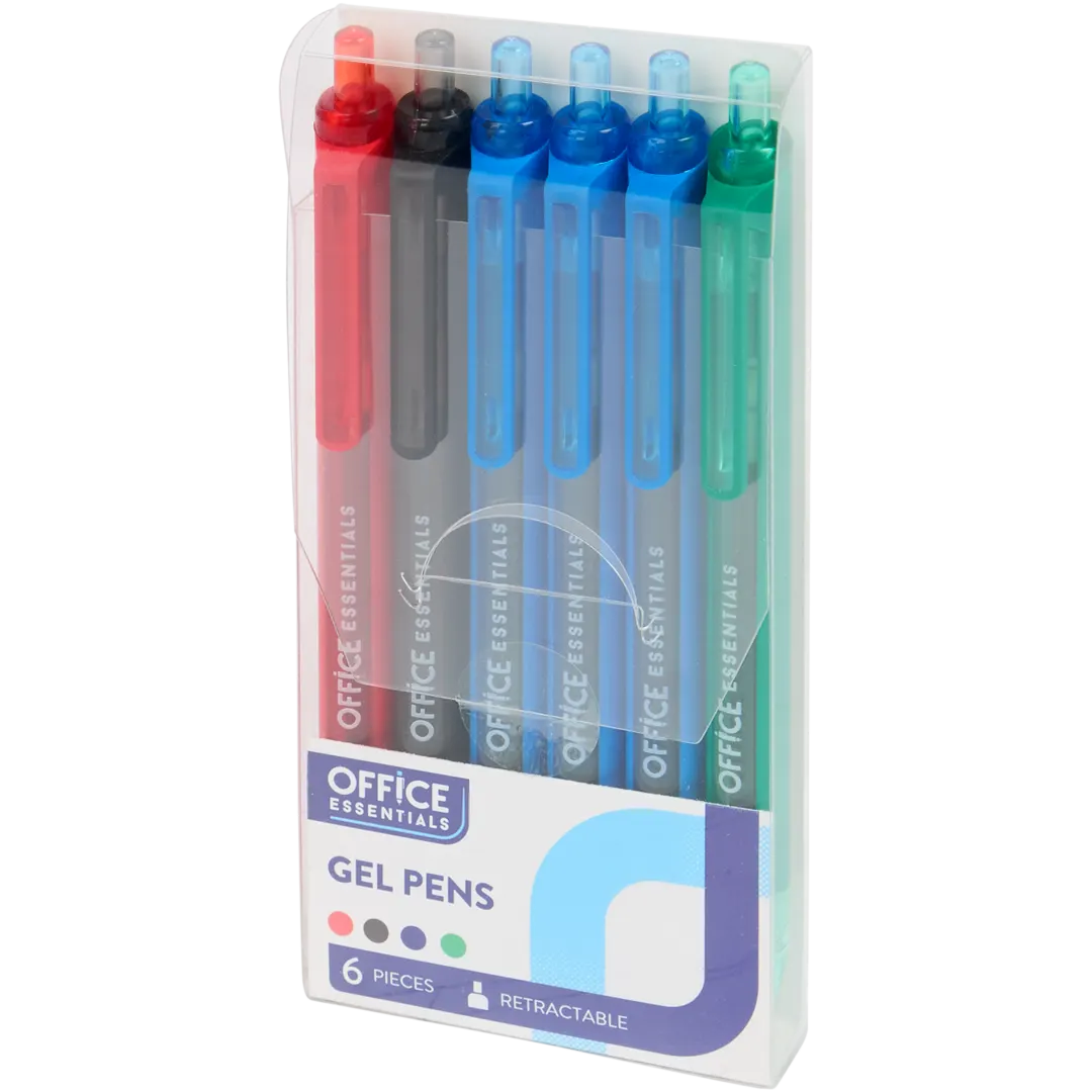 Office Essentials gelpennen 6 stuks