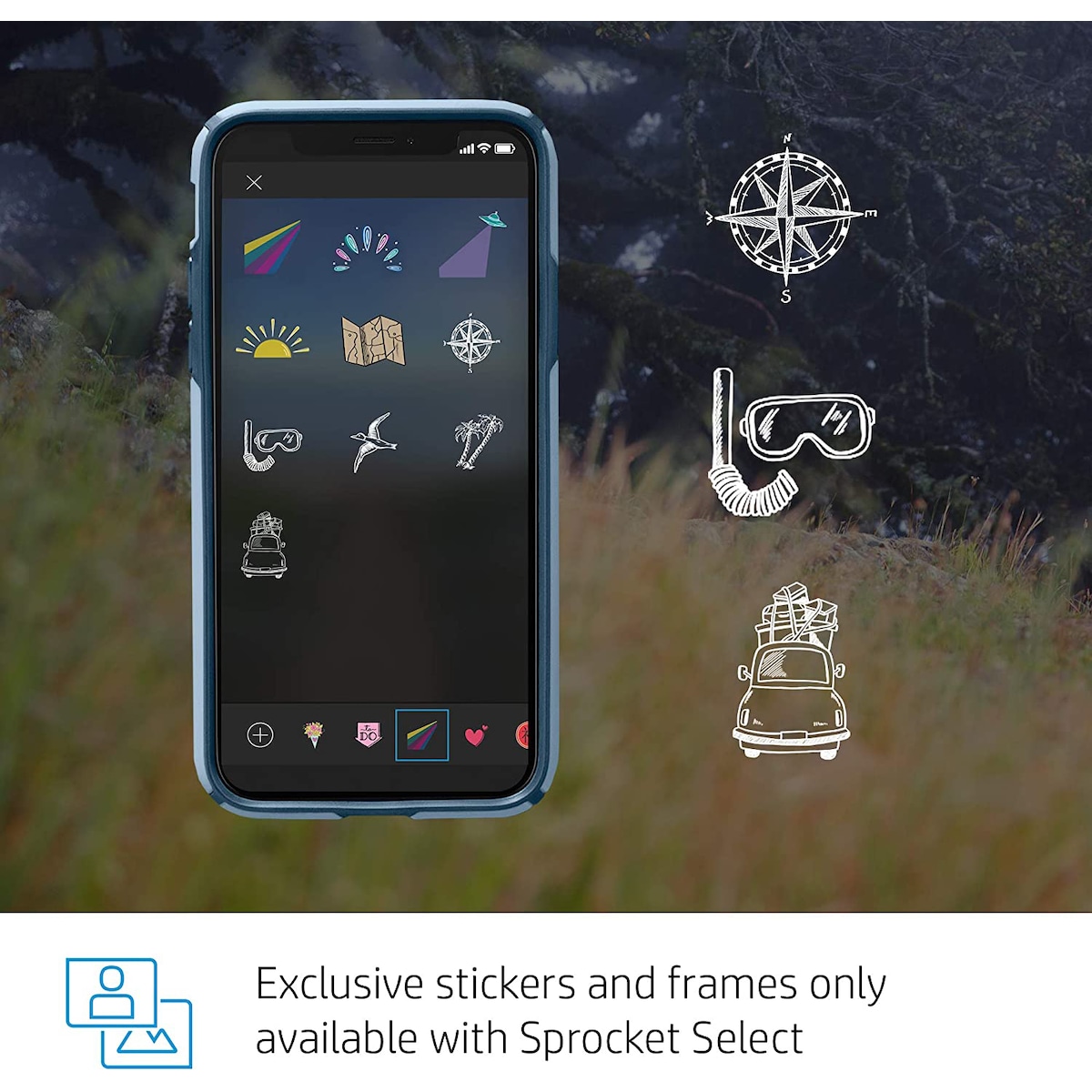 HP Sprocket Select Eclipse mobil fotoskriver (grå)