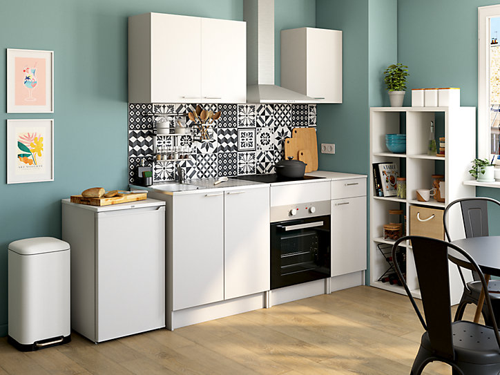 Meuble haut de cuisine Primalight 1 porte L. 40 cm blanc