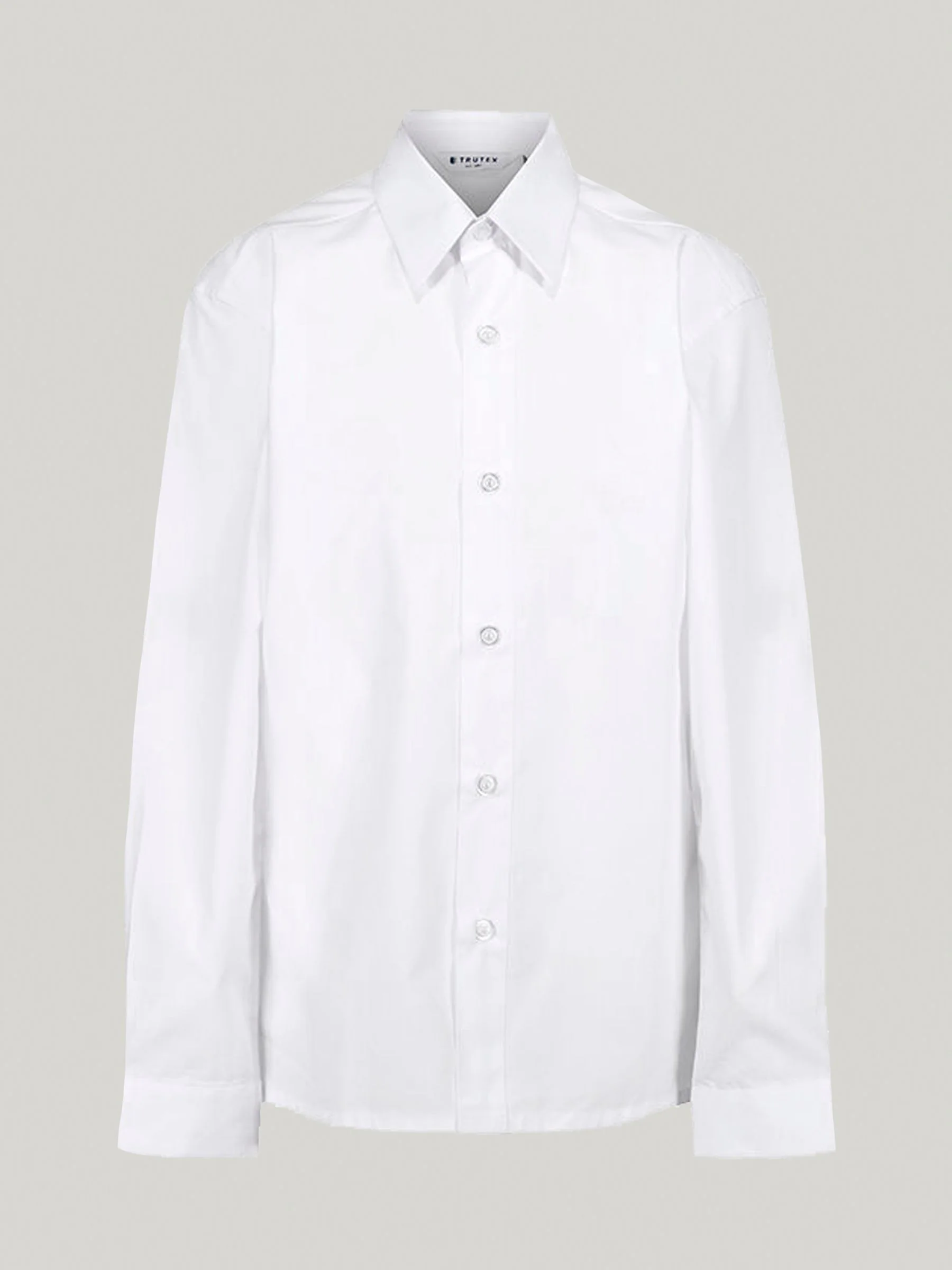 Trutex - Verpakking van 3 witte schooloverhemden met lange mouwen en regular fit