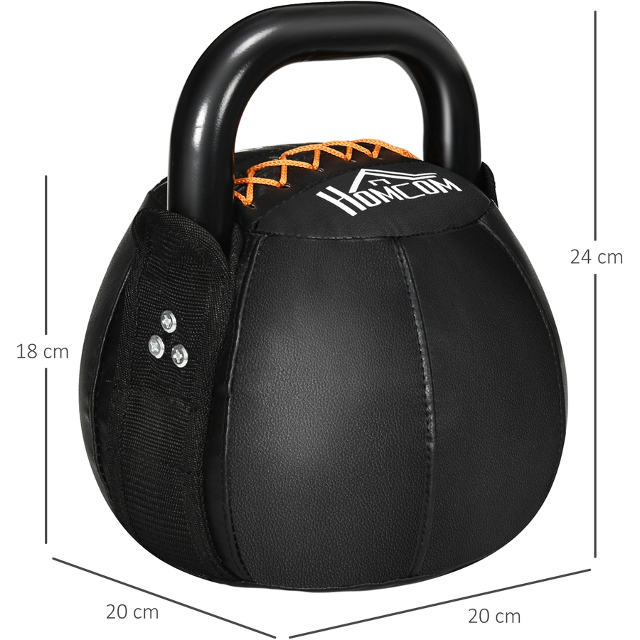 HOMCOM Kettlebell mit Griff schwarz