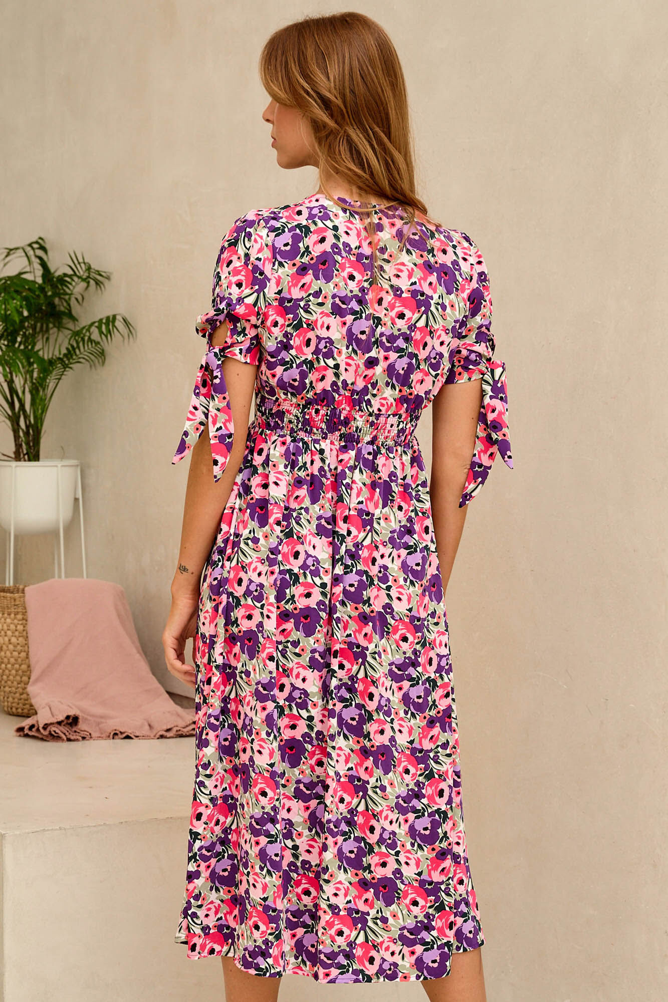 Vestido Hazel com estampa floral - Roxo