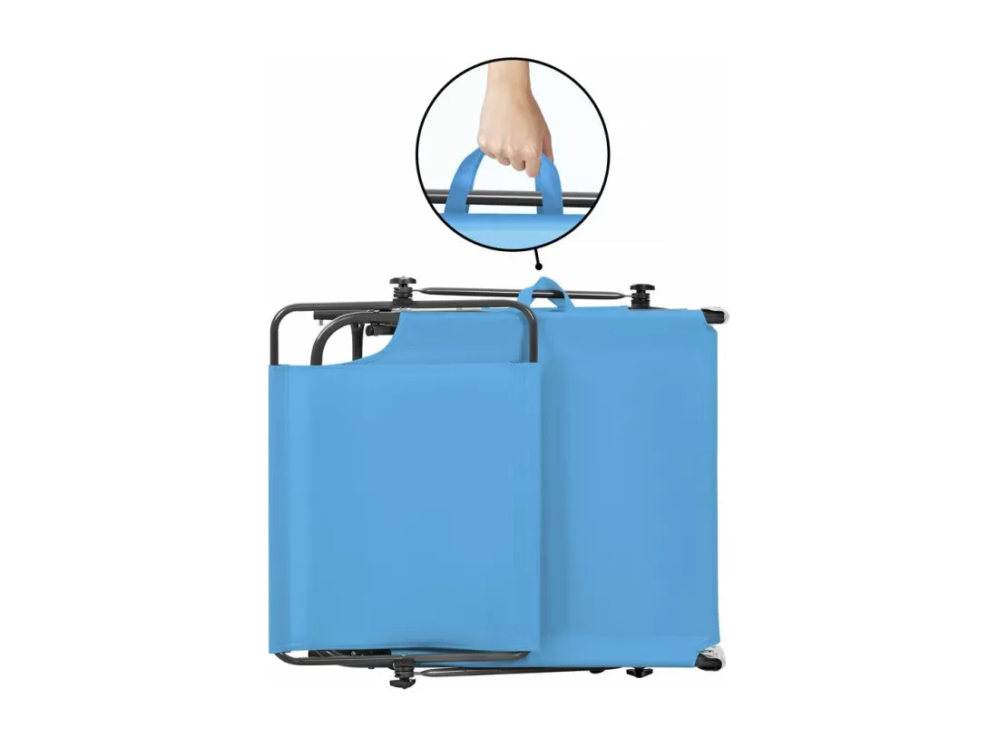 Lot de 2 bains de soleil pliable 