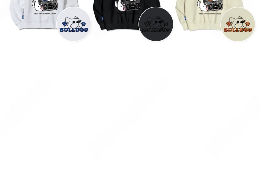 SeoulPop - Losse sweatshirt met hondenprint