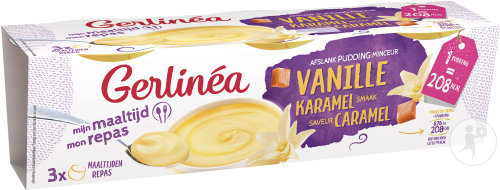 Gerlinéa Mon Repas Minceur Complet Crème Saveur Vanille-Caramel Coupelles 3x210g