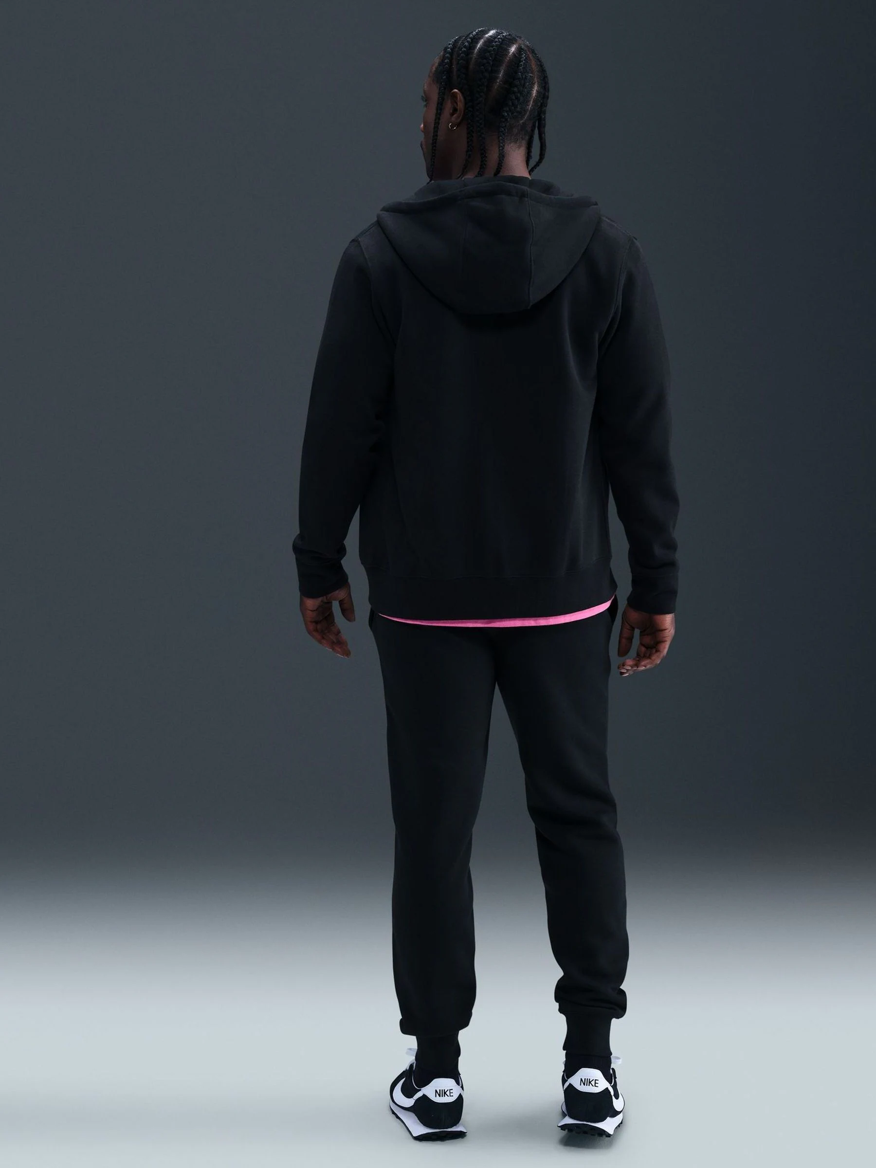 Zwart & roze - Nike Club fleece joggingbroek