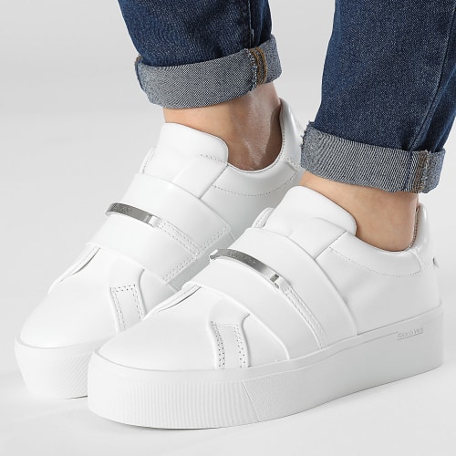 Baskets Femme Flatform Cupsole Slip On 1862 White