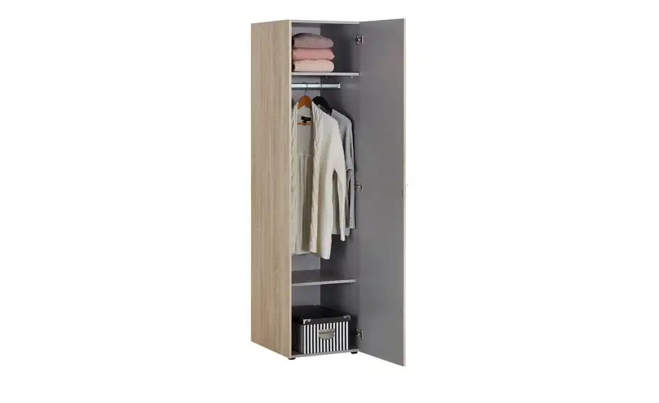 Kleiderschrank Multischrank-System 45 cm Eiche sägerau (Nachbildung)