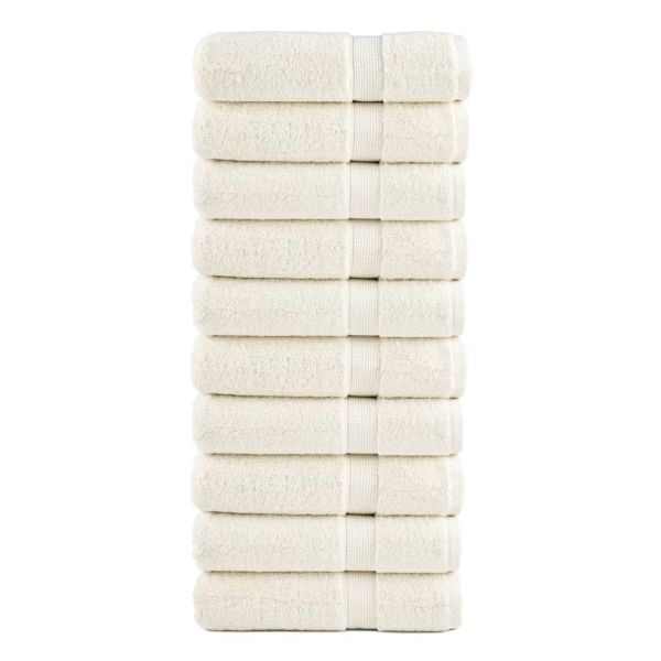 vidaXL Toalhas de Banho Premium Solund 10 Peças 70x140 cm 600 Gsm Creme - 172199855