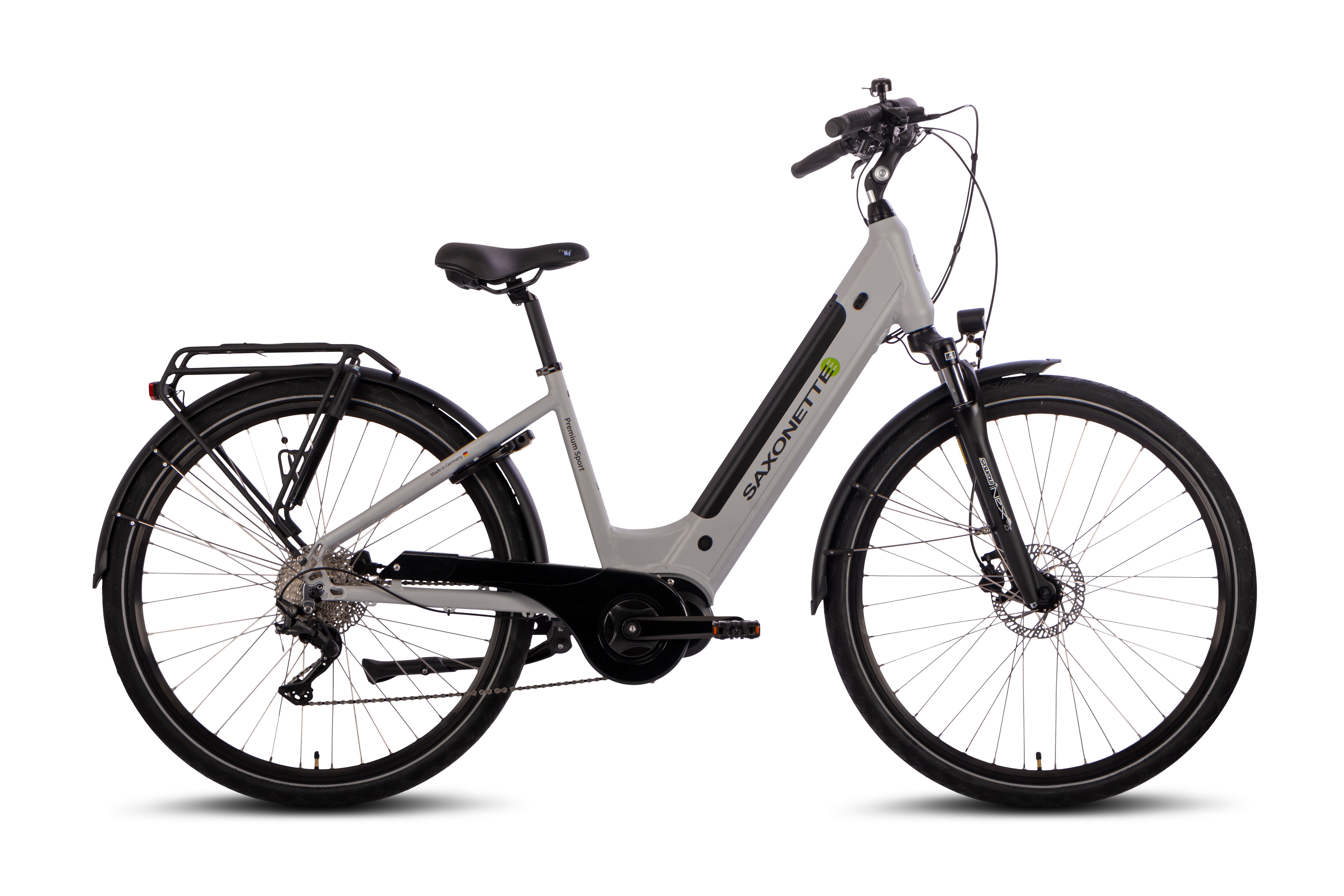 SAXONETTE Premium Sport E-Bike Scheibenbremsen Federgabel Mittelmotor 10 Gang Ke...