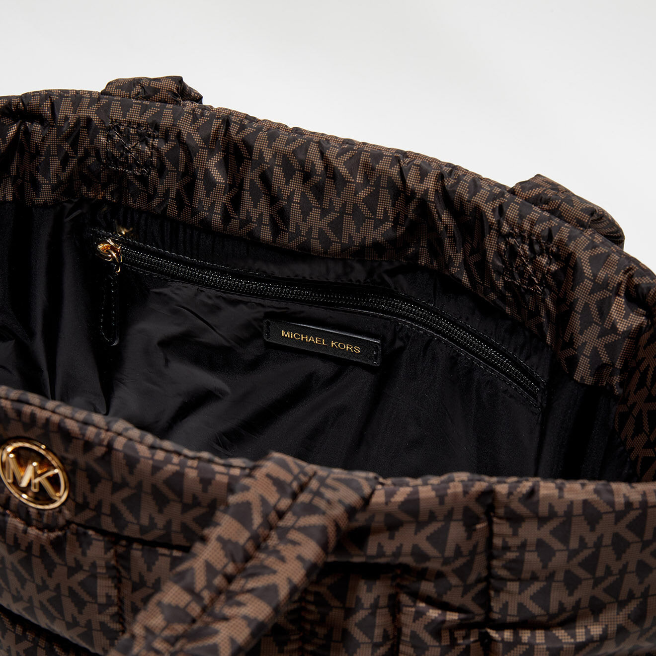 Michael Kors Cabas Lilah marron/noir - 43x29x17 cm