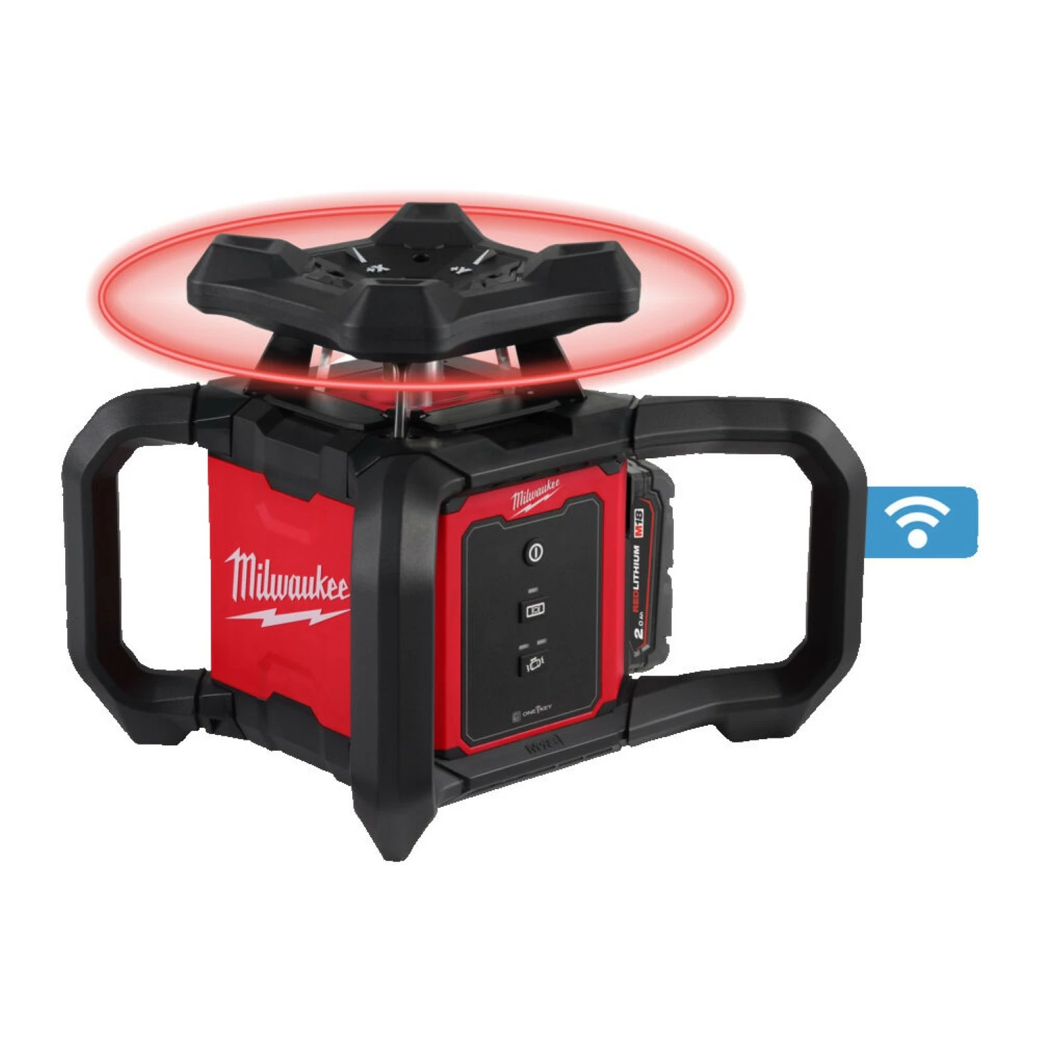 Milwaukee M18 RLOH600-201C 18V Li-ion accu roterende laser (1x 2.0Ah accu) set in koffer - 600m