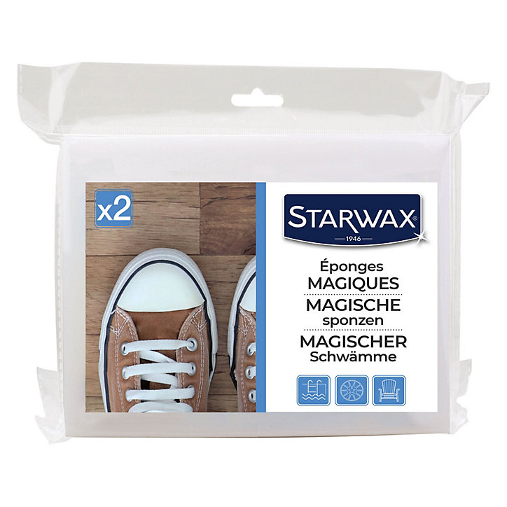 Lot 2 éponges magique Starwax l.18 x H.17 x P.4 cm