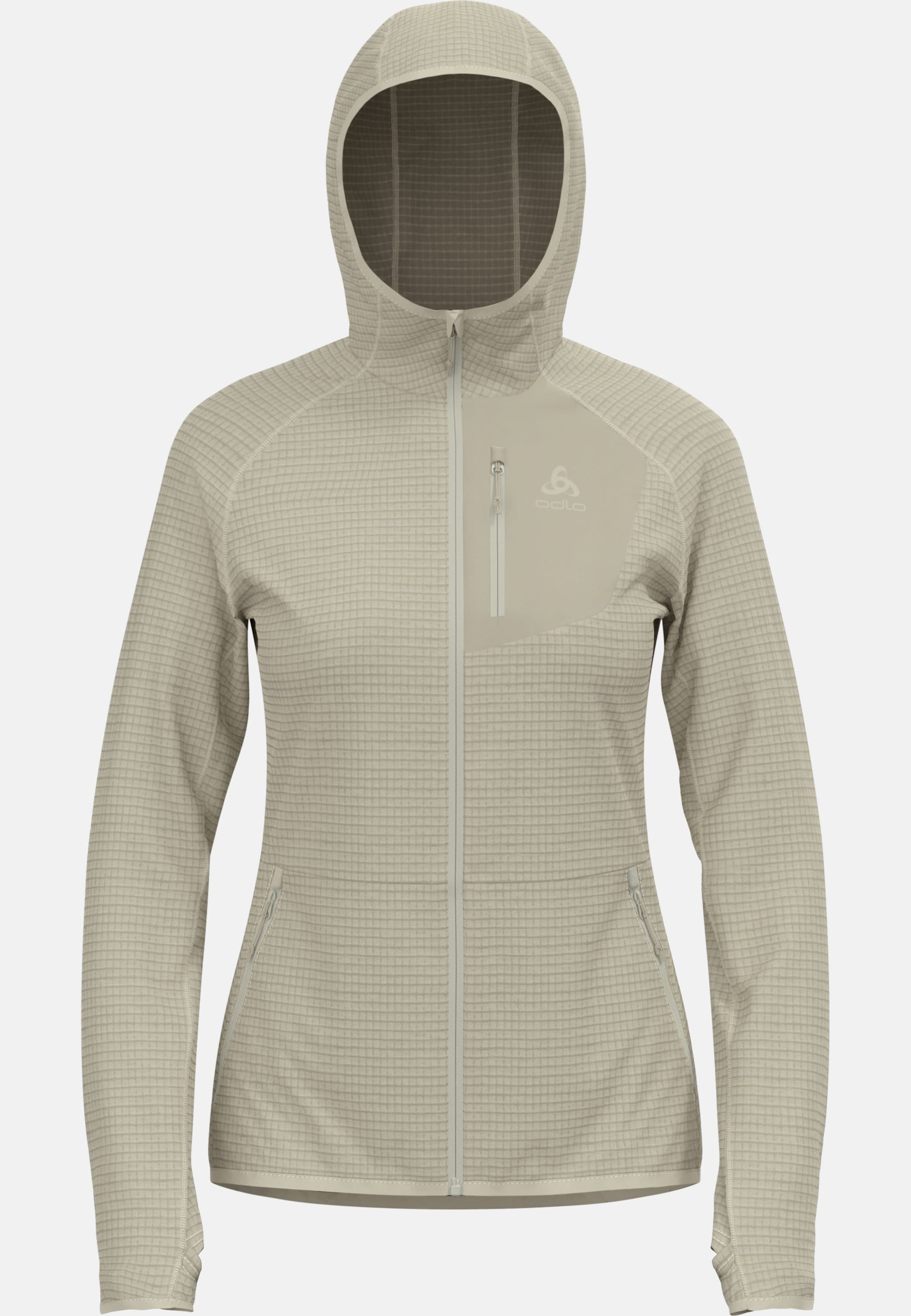 Ascent Mid Layer mit Kapuze und Reissverschluss in agate gray