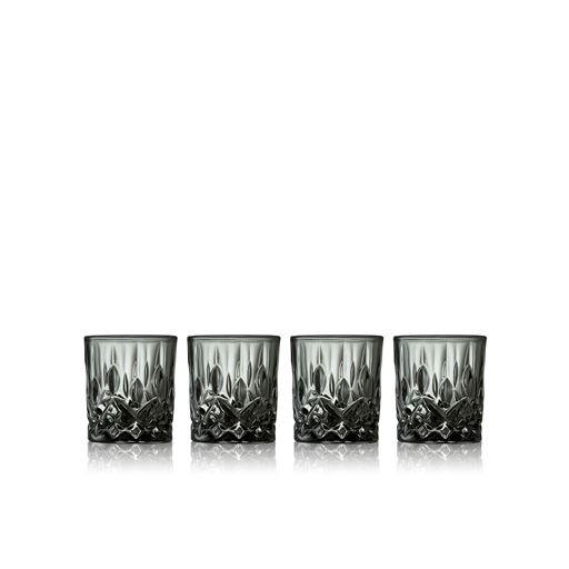 Lyngby Glas Sorrento 4-pak Shotglas, Smoke, 4 cl