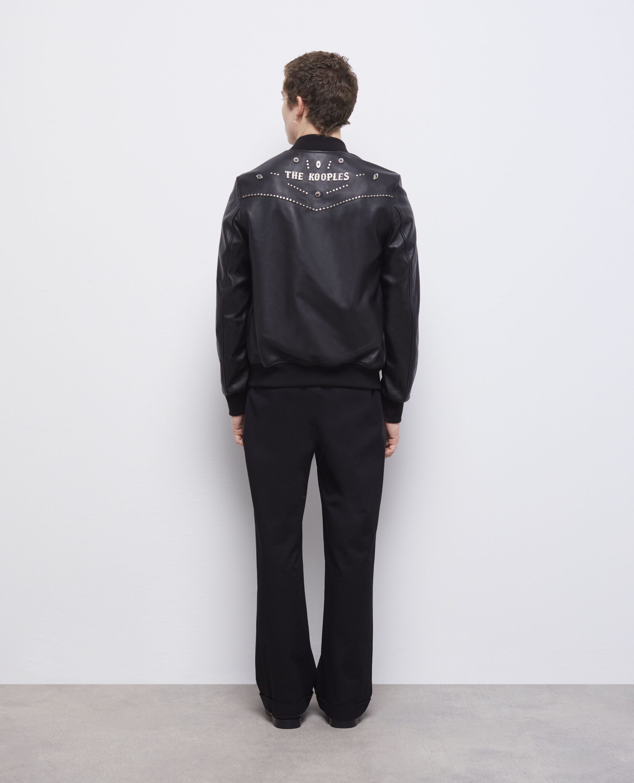 Blouson en cuir noir
