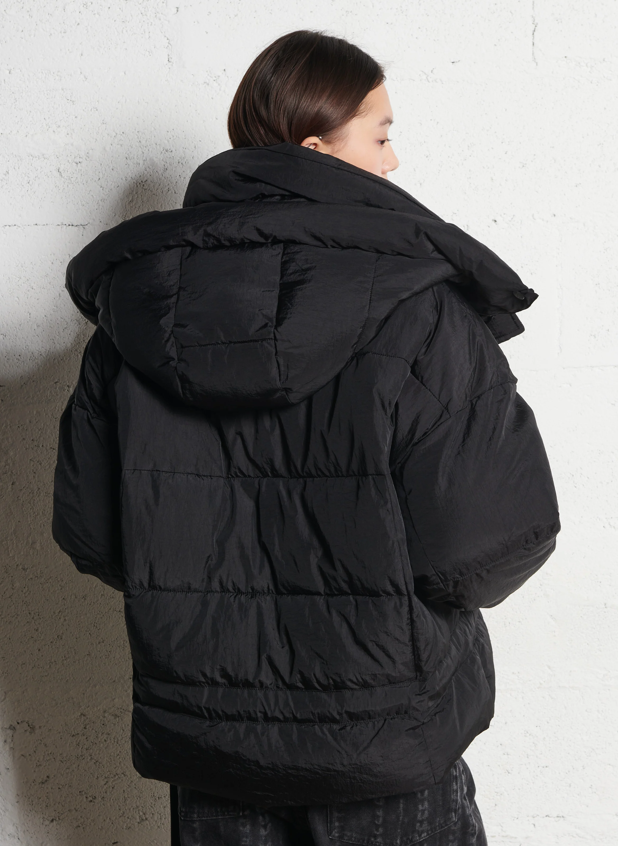 MOUMOUME - Doudoune oversize col montant| Noir